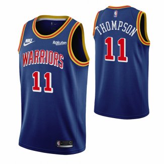 Maillot Golden State Warriors Klay Thompson NO 11 75th Anniversary Bleu