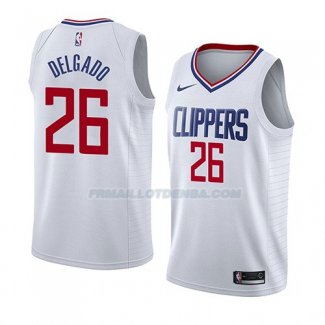 Maillot Los Angeles Clippers Angel Delgado Association 2018 Blanc