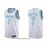 Maillot Los Angeles Lakers Carmelo Anthony NO 7 Ville 2020-21 Blanc