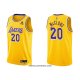 Maillot Los Angeles Lakers Mac Mcclung NO 20 75th Anniversary 2021-22 Jaune