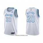 Maillot Los Angeles Lakers Mac Mcclung NO 20 Ville 2021-22 Blanc