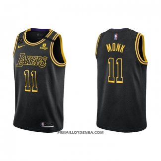 Maillot Los Angeles Lakers Malik Monk NO 11 Mamba 2021-22 Noir