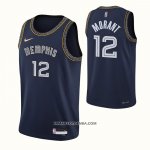 Maillot Memphis Grizzlies Lamelo Ball NO 12 Ville 2021-22 Bleu