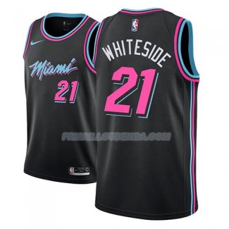 Maillot Miami Heat Hassan Whiteside Ciudad 2018 Noir