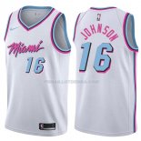 Maillot Miami Heat James Johnson Ciudad 2017-18 16 Blancoo