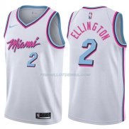 Maillot Miami Heat Wayne Ellington Ciudad 2017-18 2 Blancoo