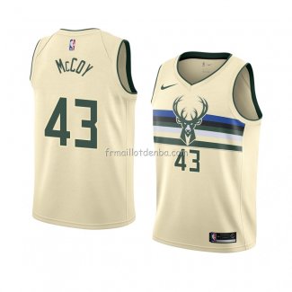 Maillot Milwaukee Bucks Brandon Mccoy Ville 2018 Crema