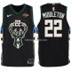 Maillot Milwaukee Bucks Khris Middleton Statement Harley 2017-18 22 Noir