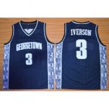 Maillot Basket NCAA Allen Iverson 3 Bleu