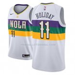 Maillot New Orleans Pelicans Jrue Holiday Ciudad 2018-19 Blanc