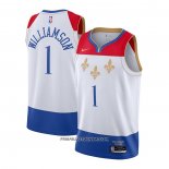 Maillot New Orleans Pelicans Zion Williamson Ville 2020-21 Blanc