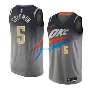 Maillot Oklahoma City Thunder Richard Solomon Ville 2018 Gris