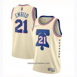 Maillot Philadelphia 76ers Joel Embiid Earned 2020-21 Crema