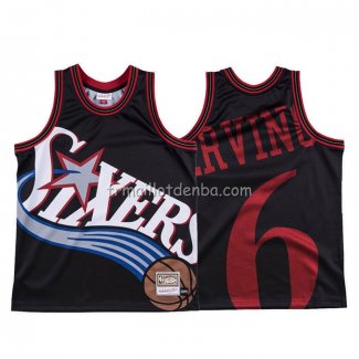 Maillot Philadelphia 76ers Julius Erving Mitchell & Ness Big Face Noir