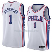 Maillot Philadelphia 76ers Justin Anderson Association 2018 Blanc Blanc