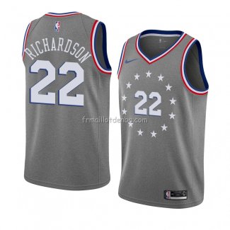 Maillot Philadelphia 76ers Malachi Richardson Ville 2018-19 Gris