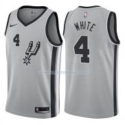 Maillot San Antonio Spurs Derrick White Statehombret 2017-18 4 Gris