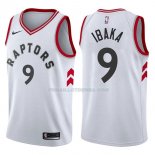 Maillot Toronto Raptors Serge Ibaka Association 2017-18 9 Blancoo