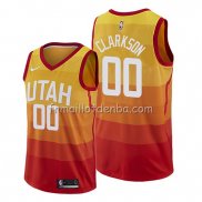 Maillot Utah Jazz Jordan Clarkson Ville Edition Orange