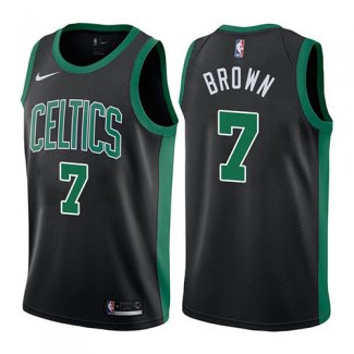 Maillot Boston Celtics Jaylen Brown Statement 2017-18 7 Noir