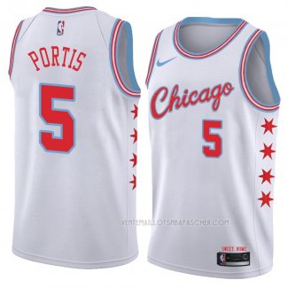 Maillot Chicago Bulls Bobby Portis Ville 2018 Blanc