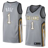 Maillot Cleveland Cavaliers Derrick Rose Ville 2018 Gris