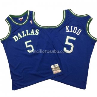 Maillot Dallas Mavericks Jason Kidd Mitchell & Ness Hardwood Classics Bleu