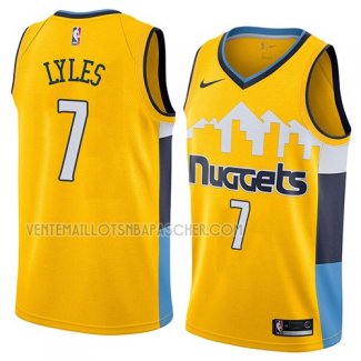 Maillot Denver Nuggets Trey Lyles Statement 2018 Jaune