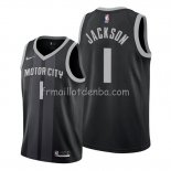 Maillot Detroit Pistons Reggie Jackson Ville Edition Noir