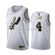 Maillot Golden Edition San Antonio Spurs Derrick White Blanc