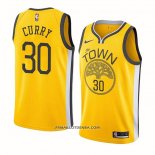 Maillot Golden State Warriors Stephen Curry NO 30 Earned Jaune