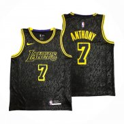 Maillot Los Angeles Lakers Carmelo Anthony NO 7 Black Mamba Noir