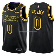 Maillot Los Angeles Lakers Kyle Kuzma Ville 0 Noir