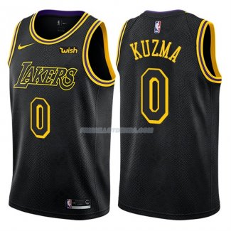 Maillot Los Angeles Lakers Kyle Kuzma Ville 0 Noir