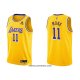 Maillot Los Angeles Lakers Malik Monk NO 11 75th Anniversary 2021-22 Jaune