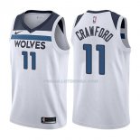 Maillot Minnesota Timberwolves Jamal Crawford Association 2017-18 11 Blancoo