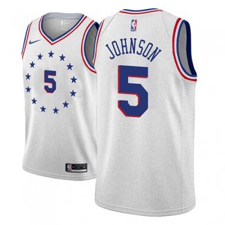 Maillot Philadelphia 76ers Amir Johnson Earned 2018-19 Gris