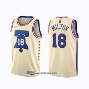 Maillot Philadelphia 76ers Shake Milton Earned 2020-21 Crema