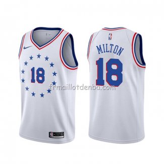 Maillot Philadelphia 76ers Shake Milton Earned Blanc