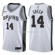 Maillot San Antonio Spurs Danny 2017-18 Verde Association 2017-18 14 Blancoo