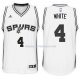 Maillot San Antonio Spurs Derrick White Home 2017-18 4 Blancoo
