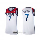 Maillot USA 2021 Kevin Durant No 7 Blanc