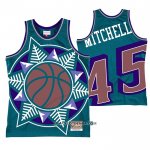 Maillot Utah Jazz Donovan Mitchell No 45 Mitchell & Ness Big Face Bleu
