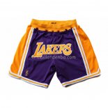 Short Los Angeles Lakers Jaune Volet