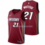 Maillot Basket Authentique Miami Heat Whiteside 2017-18 21 Rouge