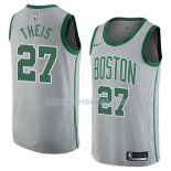 Maillot Boston Celtics Daniel Theis Ciudad 2018 Gris Gris