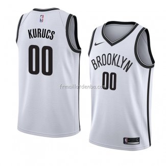 Maillot Brooklyn Nets Rodions Kurucs Association 2018 Blanc