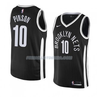 Maillot Brooklyn Nets Theo Pinson Ciudad 2018 Noir Noir