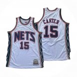 Maillot Brooklyn Nets Vince Carter NO 15 Mitchell & Ness 2006-07 Blanc