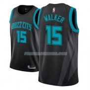 Maillot Charlotte Hornets Kemba Walker Ciudad 2018-19 Noir